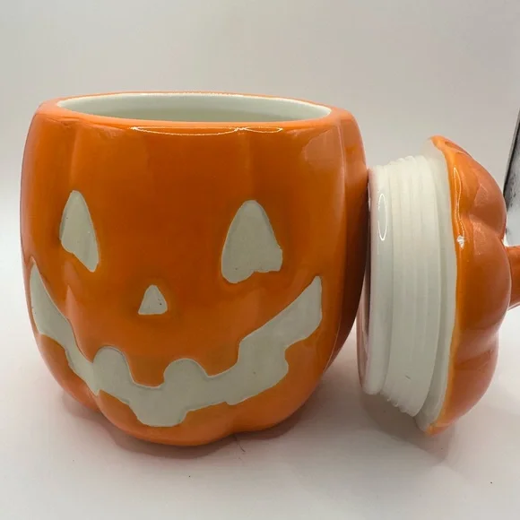 Orange Pumpkin Ceramic Jar - Picture 5 of 5